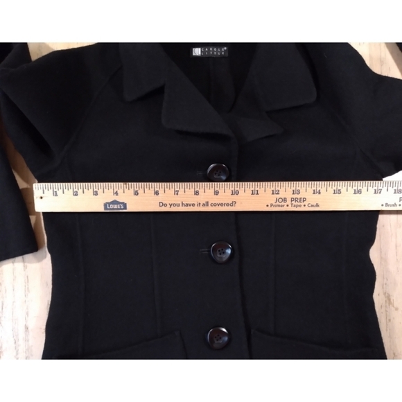 Carole Little black 100% wool handmade jacket XS - Picture 8 of 13